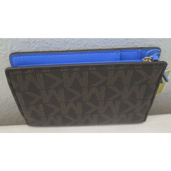 Michael Kors Jet Set Charm Oxford "MK" MD Snap Carryall Leather Wallet $128 - Picture 4 of 10